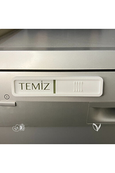 Leaft Design Minimal Temiz - Kirli Bulaşık Makinesi Göstergesi (15,5 x 3,5 cm...