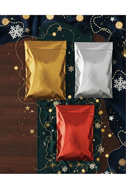 30 Pcs 25x35 Luxury Red, Gold and Silver Grey Self Tape Gift Bags