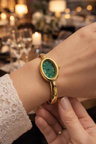 LOOQ Kelepçe Model Roma Rakamlı Kadın Kol Saati