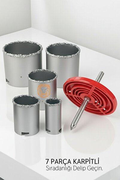 Transformacion Profesyonel 7 Parça Elmas Karbür Buat Açma Seti - Darbeli ve D...