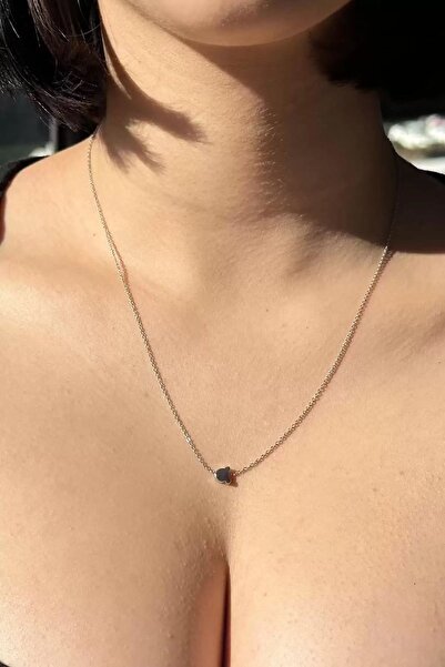 EfCe Jewelry Gümüş Renk Ayıcık Figürlü Kolye - Minimalist Sevimli Takı