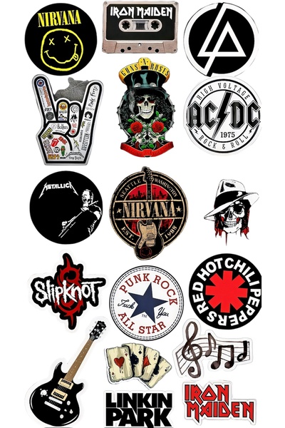 Limitless Design Retro Rock Decorative Sticker Set 22X30 cm