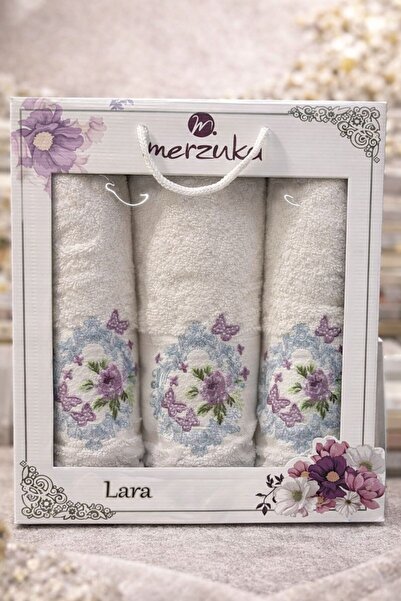 naniland.ro 3-piece cotton towel set, decorative embroidery