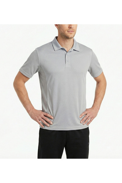 bumerangspor Men's Micro Polyester Stretch Fabric Polo Neck Fitness Sports T-...