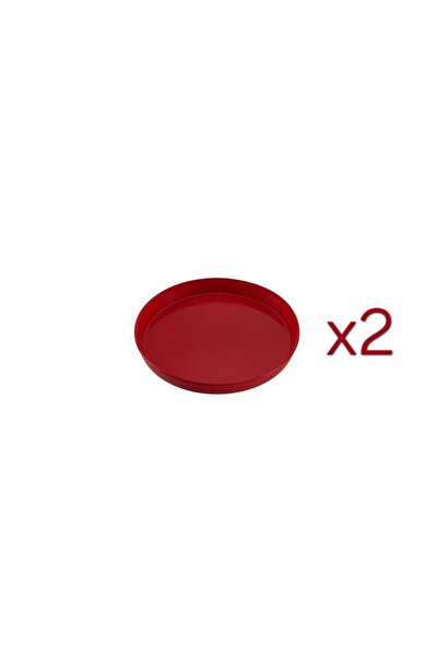 Porland Funky Glass Plate Red 2-Piece 16cm