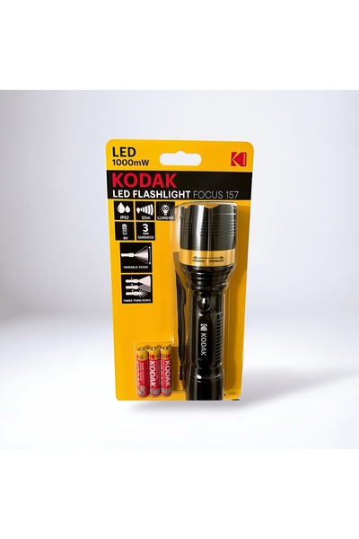 OEM Kodak Focus 157 LED flashlight, 16 cm, 1000 mW, adjustable zoom, waterpro...