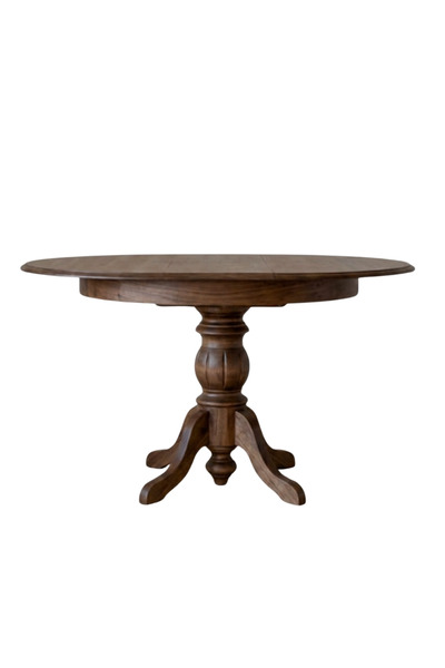 Woodenbend Diana Ceviz Rengi Ahşap Açılır 4 Sandalyeli Mutfak Masa Takımı 100x100 – Açık 100x130 cm, Vintage Tasarım