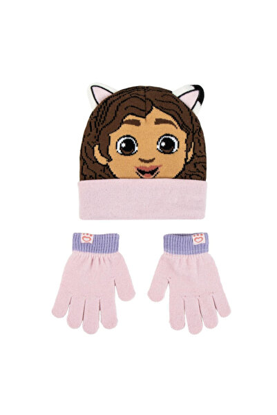 Gabby's Dollhouse 2-piece acrylic winter set, hat and gloves