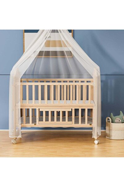 Baby Star Wooden Crib for Infants with Vibration and Mosquito Net