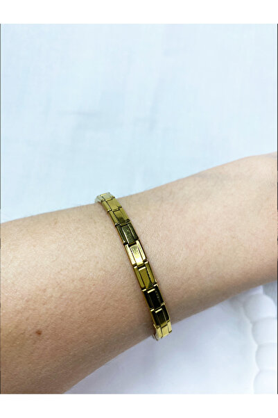 stainless steell Nomi Ayarlanabilen Unisex 316L Paslanmaz Çelik İtalyan Bileklik