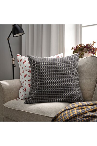 IKEA husă de pernă, verde închis-negru, 50x50 cm