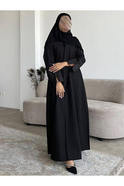 OLGA-ABAYA عباية عصرية وآنيقة من آولجا القماش كريب لندن قصة العباية ربع كلوش ...