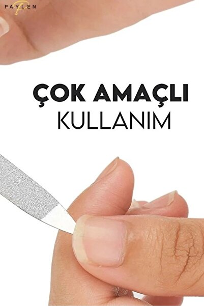 PAYLEN İki Uçlu Çift Taraflı Tırnak Eti Temizleyicili 3'lü Tırnak Törpü Seti