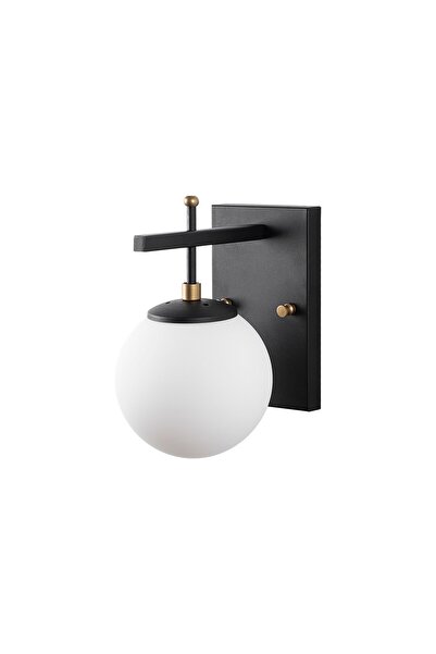 AmberLED شمعدان زجاجي أنيق مفرد باللون الأسود متوافق مع E14