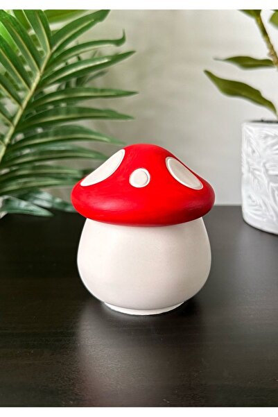 LALEZEN HOME Mantar Temalı Kokulu Soya Mum Mantar Mumluk