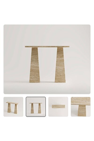 pelish Doğal Traverten Mermer Konsol Dresuar