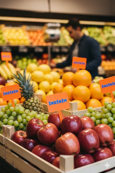 Manken İstanbul 50 Pieces of Writing Pens with Eraser, Large Size Dot Labels, Greengrocer Labels, Market Vendor Labels