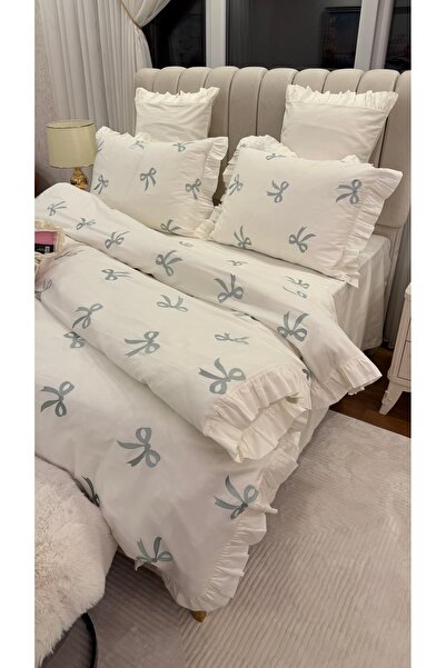 incisecrethome 100% Cotton Satin Embroidered Duvet Cover Set, - Double Size /...