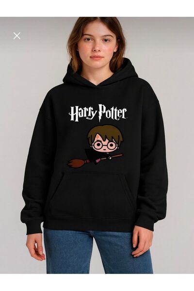 LELVANİ Harry Potter Patterned K Hooded Sweatshirt Print