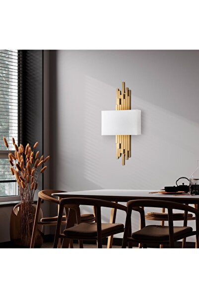 AmberLED إضاءة رأسية أنيقة ذات لون ذهبي لامع لغرفة المعيشة وغرفة النوم متوافق...