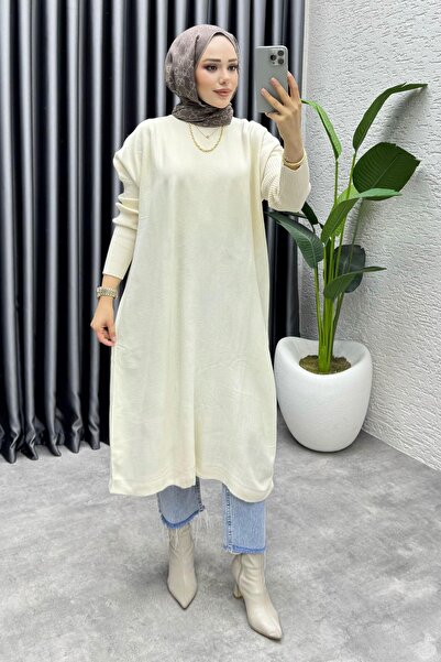 Kalemen Moda Basic Casual Knitwear Tunic 2096 Mink