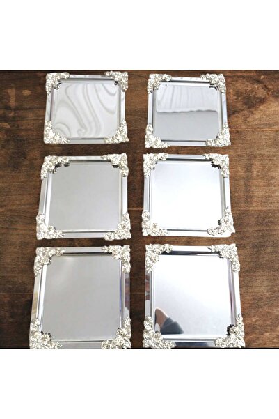 kumsal home züccaciye 6 LI LÜX DÖRT KÖŞE AKSEUARLI ÇAY NİŞAN KAHVE SÖZ DEKORA...