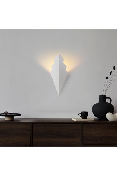 AmberLED إضاءة متدلية فردية بيضاء اللون بهيكل معدني أنيق