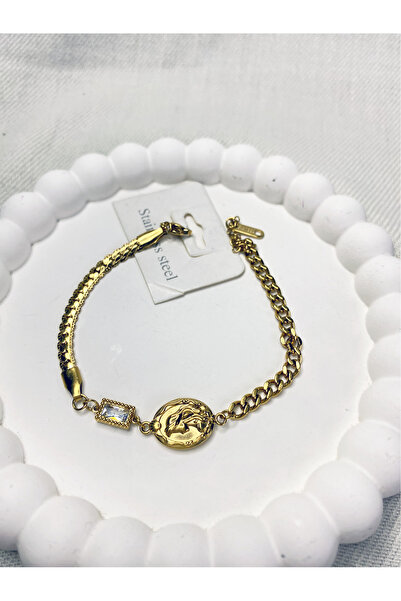 Bade Special Series Stone Rose, Mermaid, Leaf 316L Stainless Steel Chain Brac...