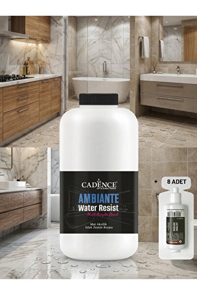 Cadence Ambiante Fayans Tezgah Boyası AW-01 Beyaz 2000 ml Islak Zemin Suya Da...