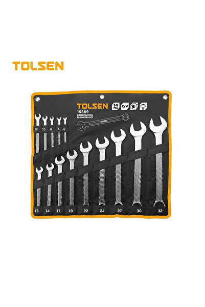 TOLSEN Tolsen 14-Piece Slit and Ring Key Set (6-32mm), Chrome Vanadium Cr-V w...