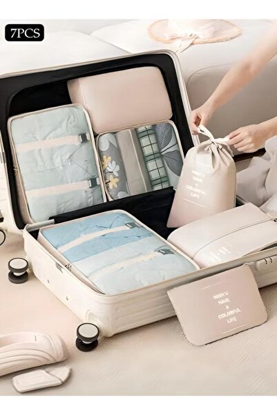 DOMEET 7 Piece Travel Organizer Bags for Luggage