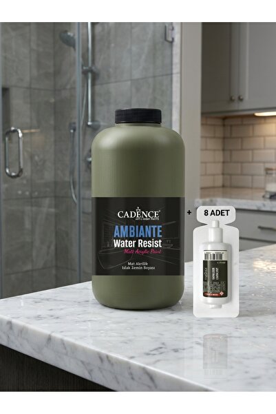 Cadence Ambiante Fayans Tezgah Boyası AW-15 Ceviz 2000 ml Islak Zemin Suya Da...