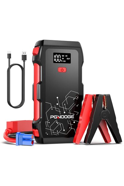 PGNOOGE 3000A Peak Car Jump Starter, 22800mAh Battery Booster,12V Auto Emerge...