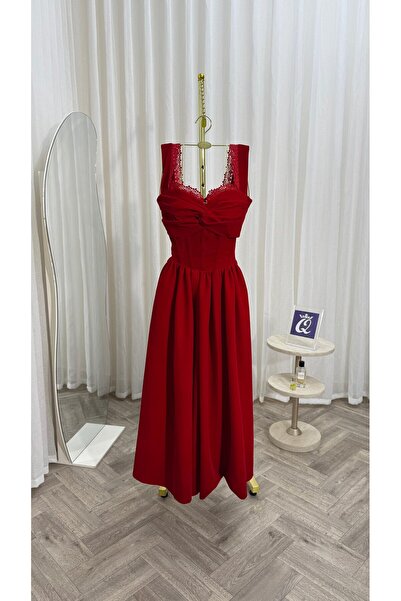 Special-DIARA Classic Rouge evening dress