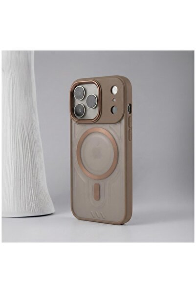 Zebana Apple iPhone 17 Pro Max Uyumlu Kılıf M-Safe Vault Silikon Kılıf (Metal...
