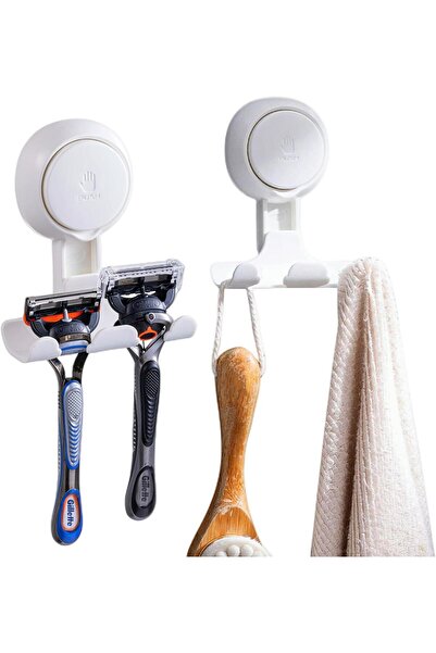 Arabest 2 Pack, Powerful Suction Cup Shower Hooks,Damage-Free Wall Hooks,Easy...