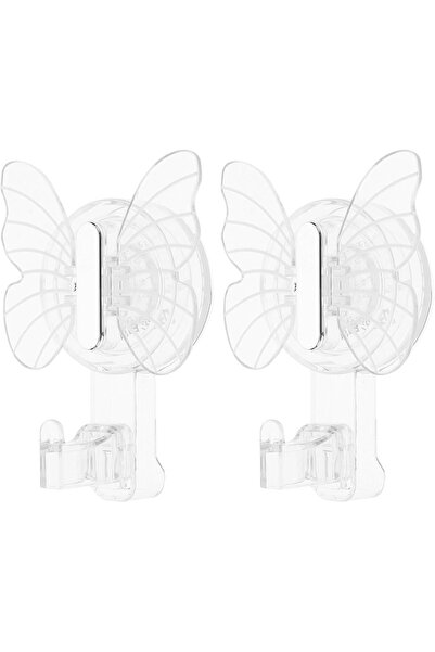 Arabest Suction Cup Hooks, Butterfly Shaped Vacuum Wall Hooks, (Pack of 2, Tr...