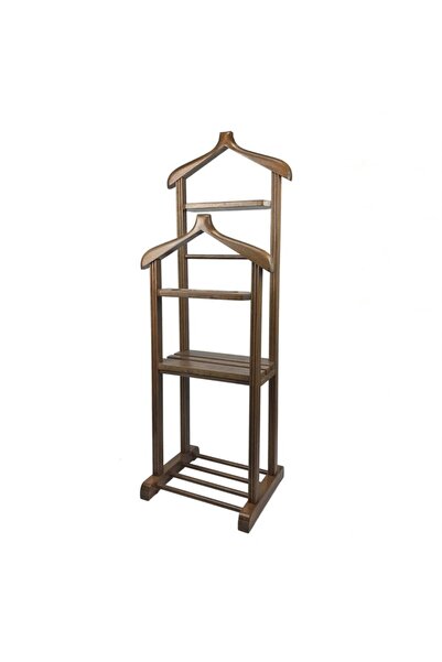 Reyo Gürgen Çift Tepeli Dilsiz Uşak Cilalı Ceviz Double Sehpalı