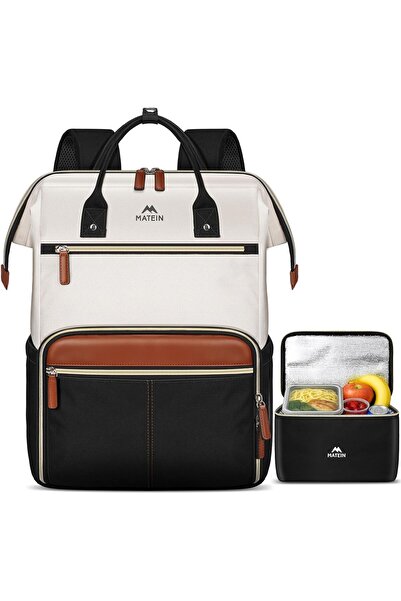 MATEIN Laptop Backpack with Lunch Box, 15.6 Inch Meal Prep Bag for Women, Col...