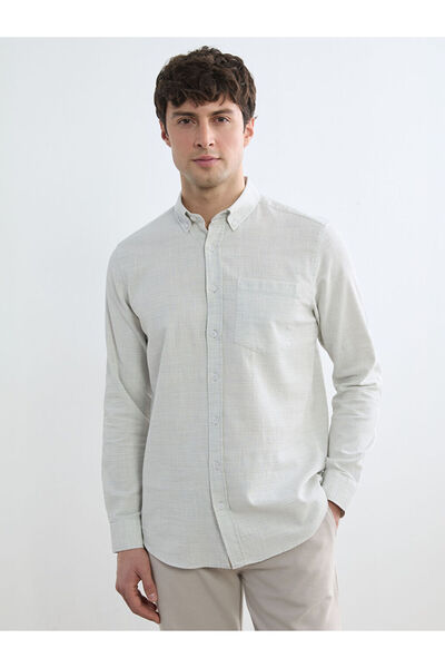 LC Waikiki Rmz Gi̇yi̇m Farkiyla Standard Fit Dobby Men's Shirt