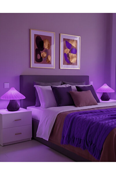 Sincara Home Mantar Abajur / Siyah Gövde🍄9 RENK