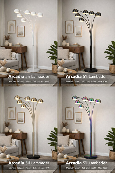 VİSENTE HOME 5 başlıklı metal lambader