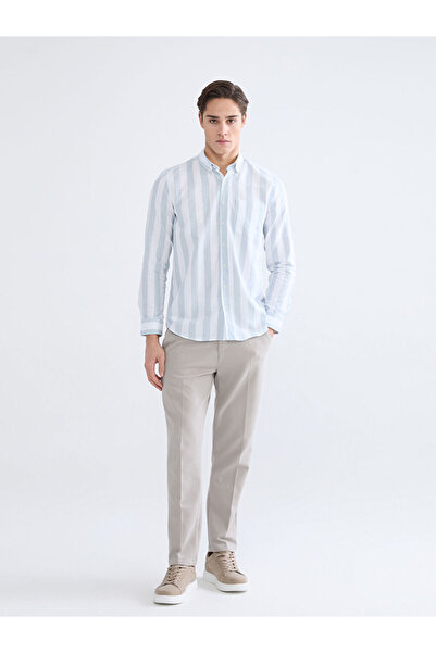 LC Waikiki Cămașă pentru bărbați Regular Fit cu dungi Dobby