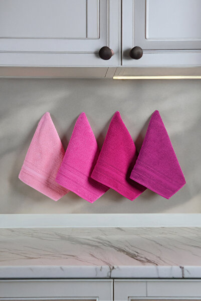 DNZGÜLCAN Lera 4-Piece 30X50 Towel Set Hand Face Kitchen Towels |   100% Cott...
