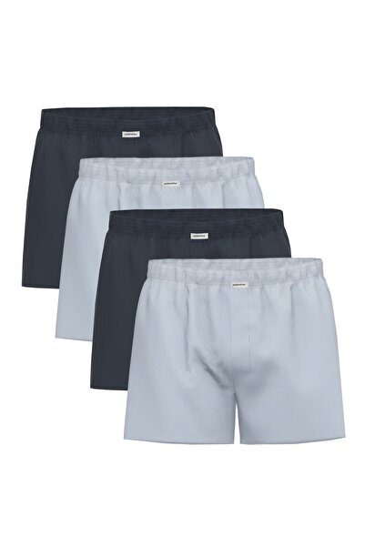 Seidensticker Herren Web-Boxershorts, 4er Pack - Boxer 4-Pack, Baumwolle, Logo