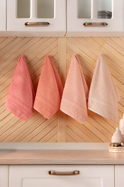 DNZGÜLCAN Lera 4-Piece 30X50 Towel Set Hand Face Kitchen Towels |   100% Cott...