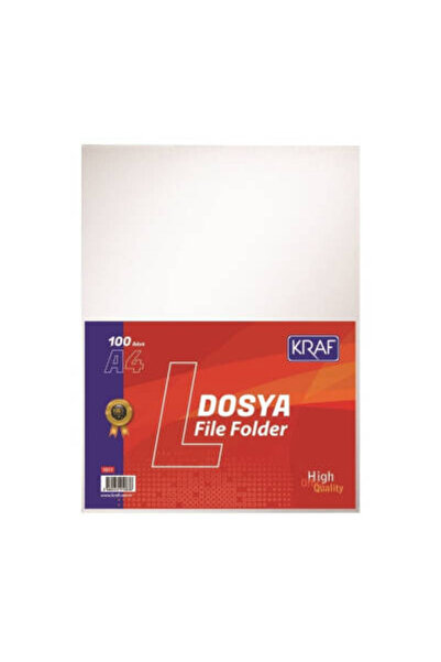 KRAF L Pouch File, Pack of 100, A4 Size, Transparent