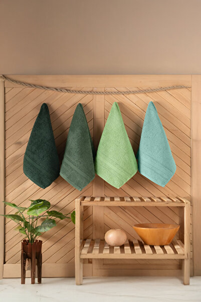 DNZGÜLCAN Lera 4-Piece 30X50 Towel Set Hand Face Kitchen Towels |   100% Cott...