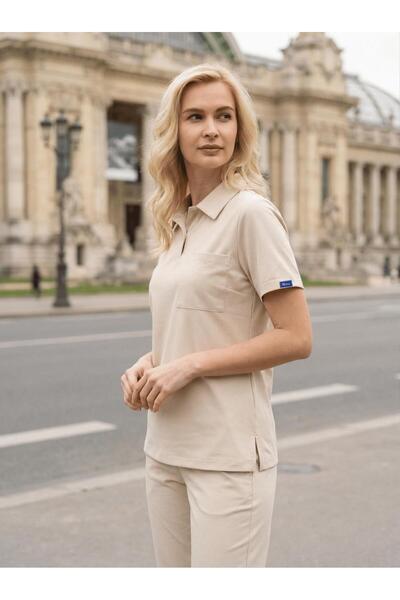 Dr. Mitra Women's Paris Model Sand Beige Stretch Fabric Surgical Nurse Doctor...