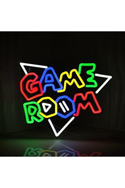 Slasa Game Room Neon Sign LED 37x32 cm – Medium Wall Decor for Gaming & Parties